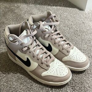 Nike Blush & Black High-Top Dunks